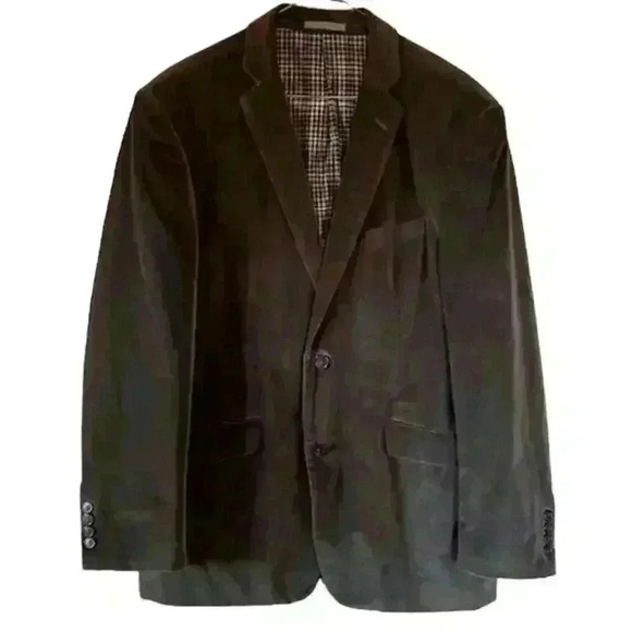 Men's Charcoal Gray Madison Velvet Cotton Sport Coat Jacket, size 40R - Picture 1 of 6